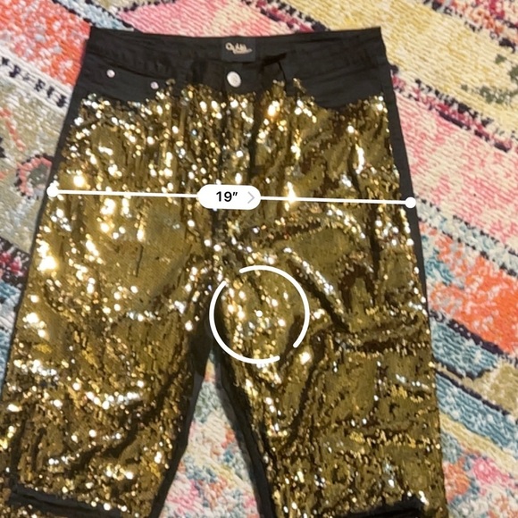 Glittering Gold Sequin Joggers - Picture 5 of 6